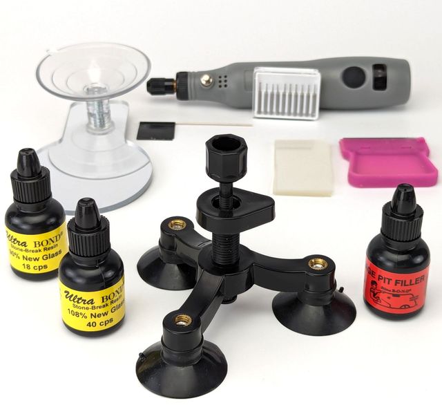 Windshield Repair Kit with Hybrid Injector Windshield Repair Kit with Hybrid Injector